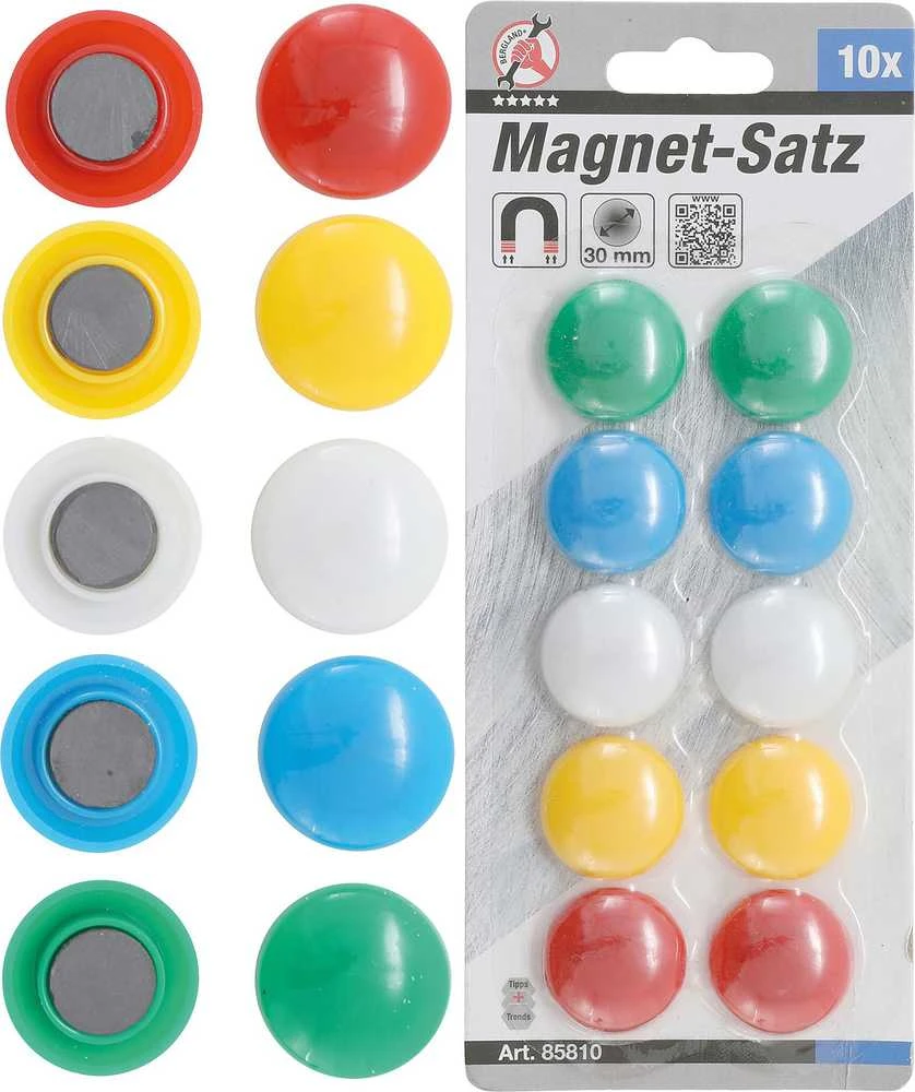 Bgs Technic Magnetų rinkinys | Ø 30 mm | 10 vnt. (85810)