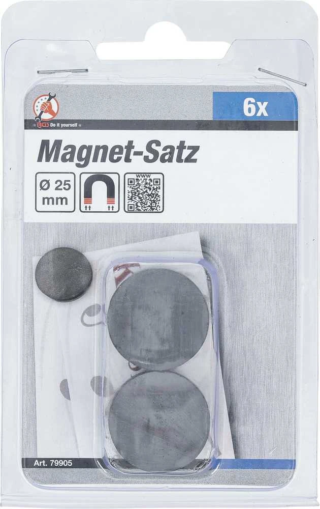 Bgs Technic Magnetų rinkinys | keramika | Ø 25 mm | 8 vnt. (79905)