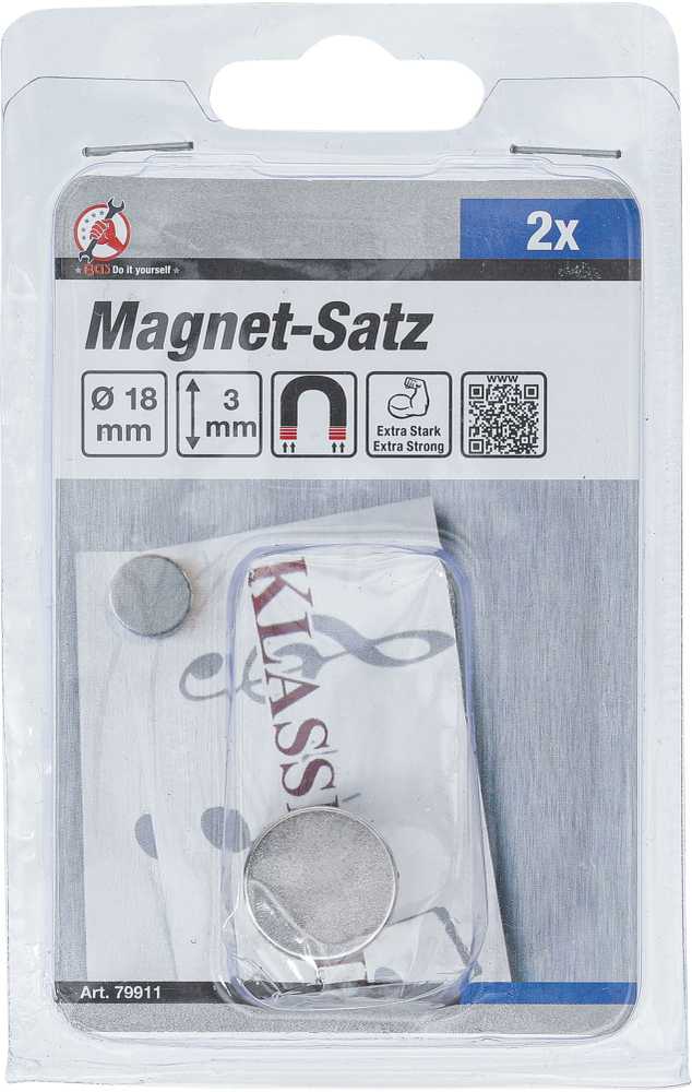 Sthor Bgs Technic Magnetų rinkinys | ypač stiprūs | Ø 18 mm | 2 vnt. (79911)