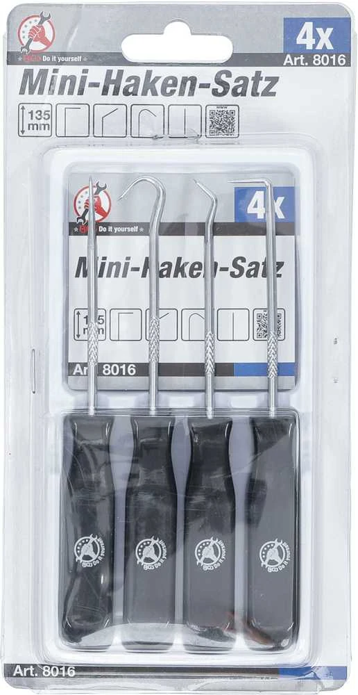 Bgs Technic Miniatiūrinių kabliukų rinkinys | 4 vnt. (8016)