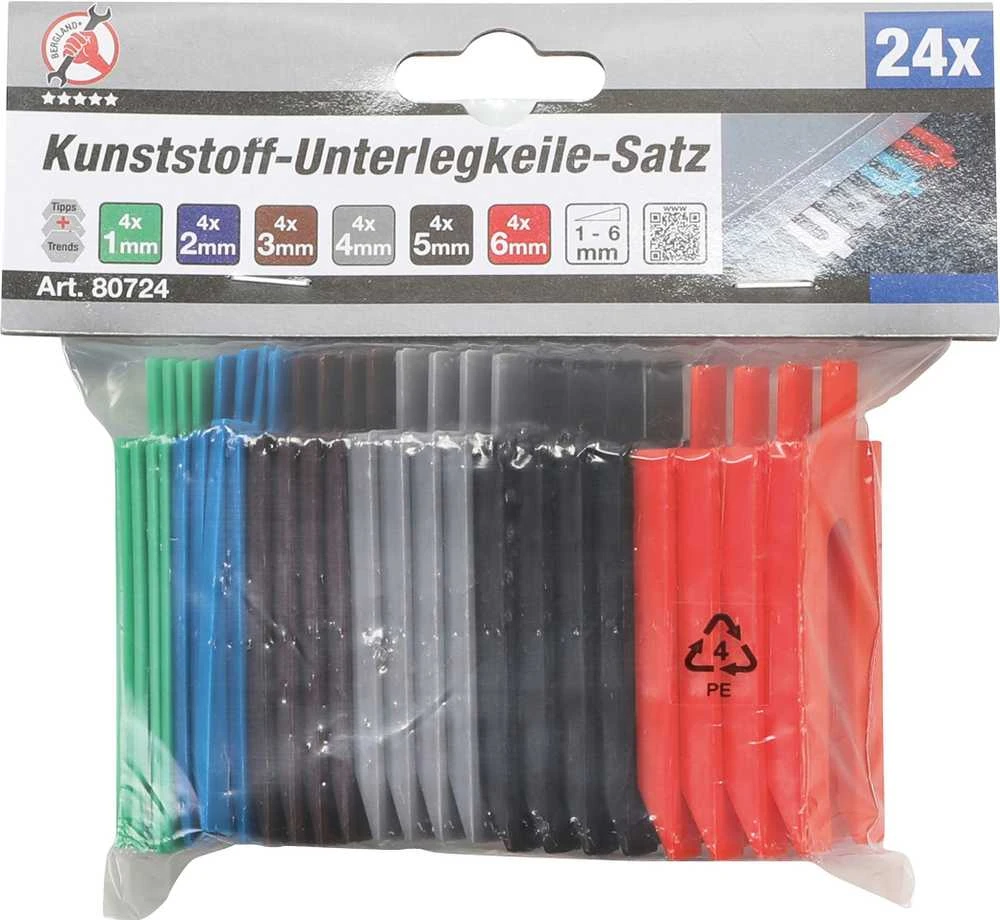 Bgs Technic Plastikinių pleištų rinkinys | 24 vnt. (80724)
