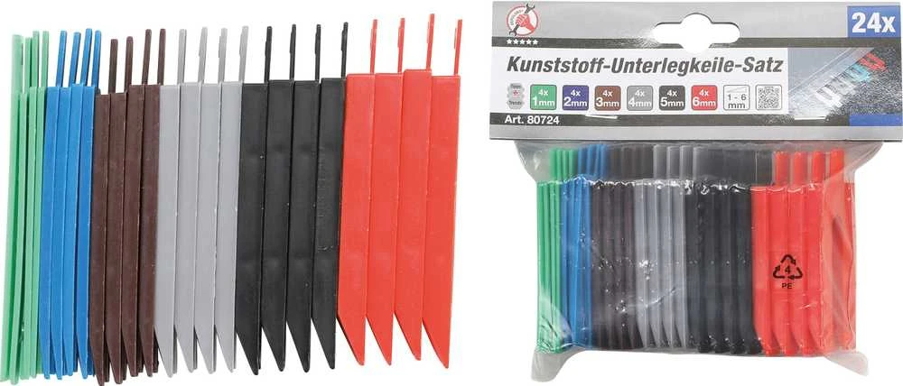 Bgs Technic Plastikinių pleištų rinkinys | 24 vnt. (80724)