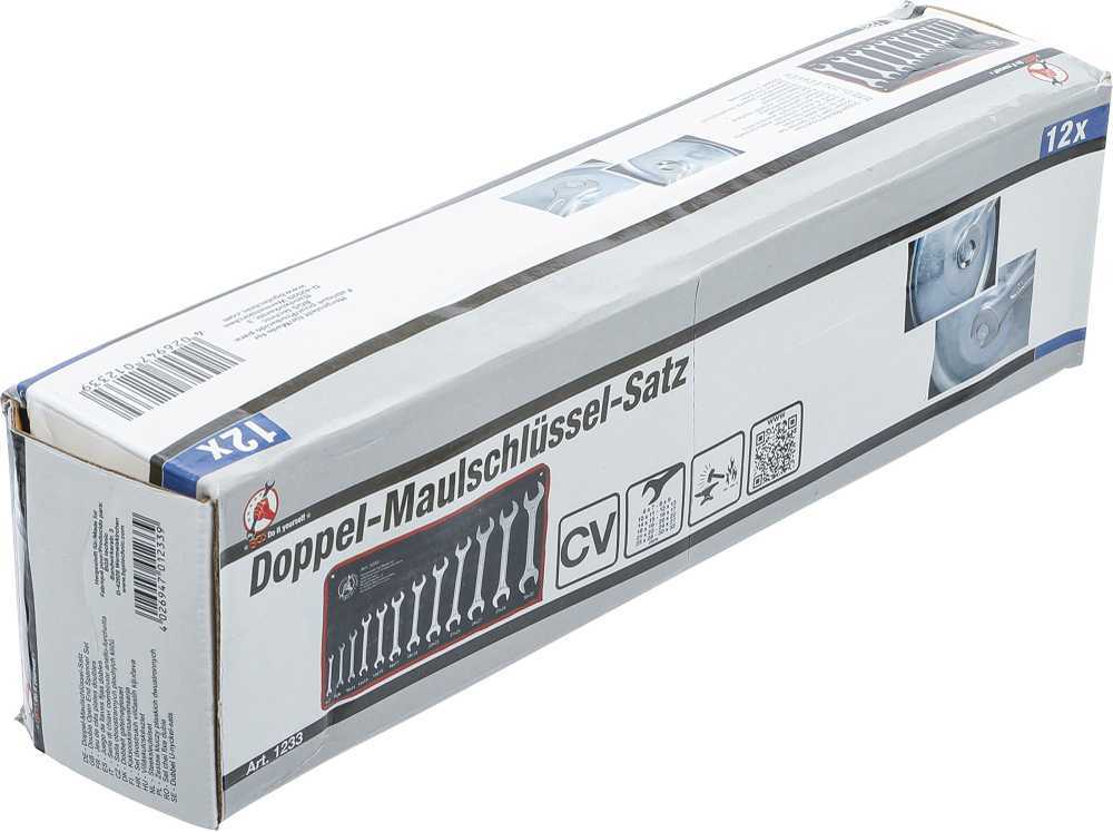 Bgs Technic Plokščių raktų rinkinys atvirais galais | 6 x 7 - 30 x 32 mm | 12 vnt. (1233)