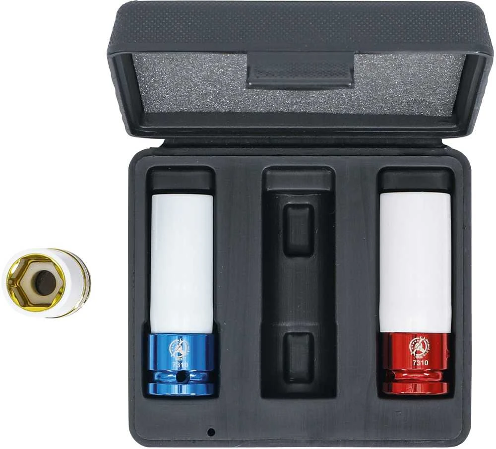 Bgs Technic Plonasienių smūginių galvučių rinkinys su apsaugom | 12,5 mm (1/2") | 17/19/21 mm | 3 vnt. (7310)