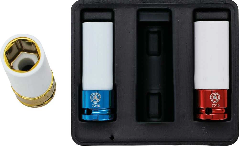 Bgs Technic Plonasienių smūginių galvučių rinkinys su apsaugom | 12,5 mm (1/2") | 17/19/21 mm | 3 vnt. (7310)