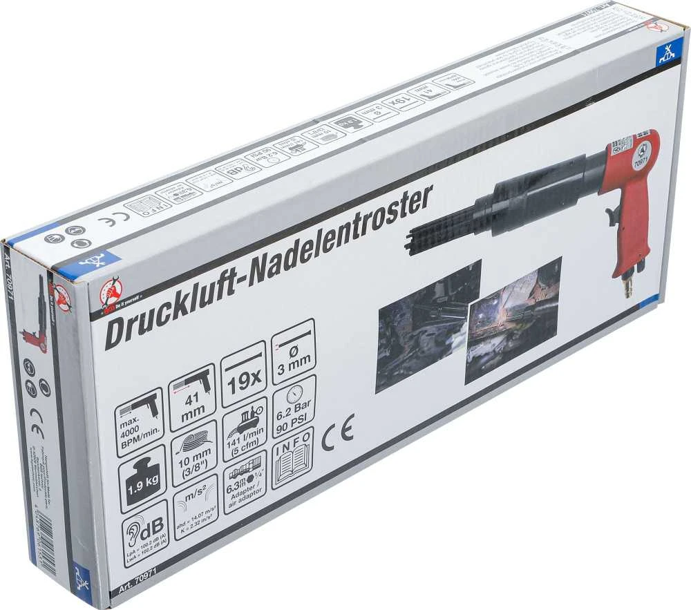 Bgs Technic Pneumatinis plaktukas adatinis | 19 adatų (70971)