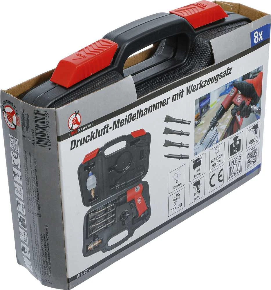 Bgs Technic Pneumatinis plaktukas su rinkiniu | 8 vnt. (3213)