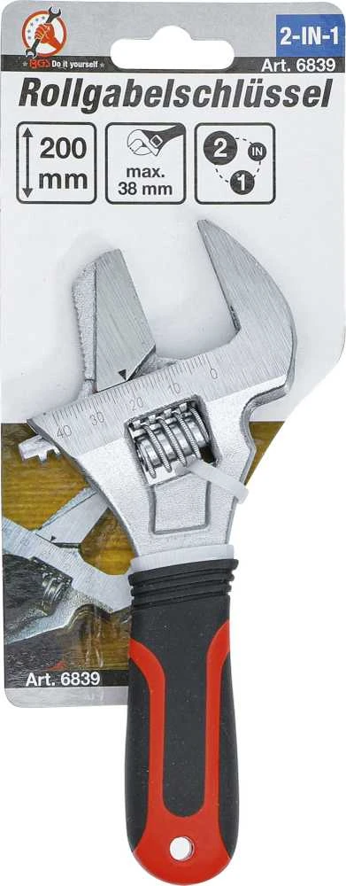 Bgs Technic Raktas reguliuojamas | trumpas tipas | 200 mm | iki 38 mm (6839)