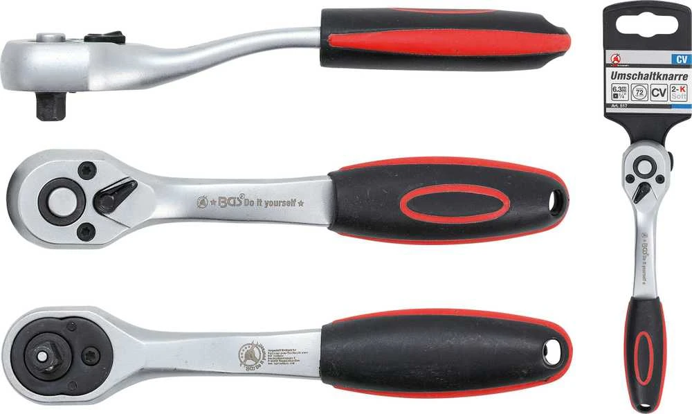 Bgs Technic Rankena galvutėms terkšlinė | smulkūs dantukai | 6.3 mm (1/4") (517)