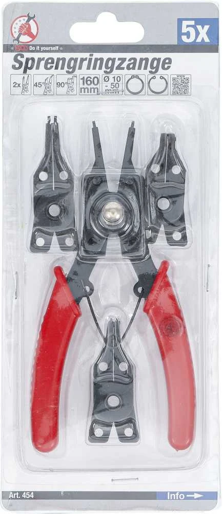 Bgs Technic Replės žiedams su keičiamomis galvutėmis | 160 mm | 5 vnt. (454)