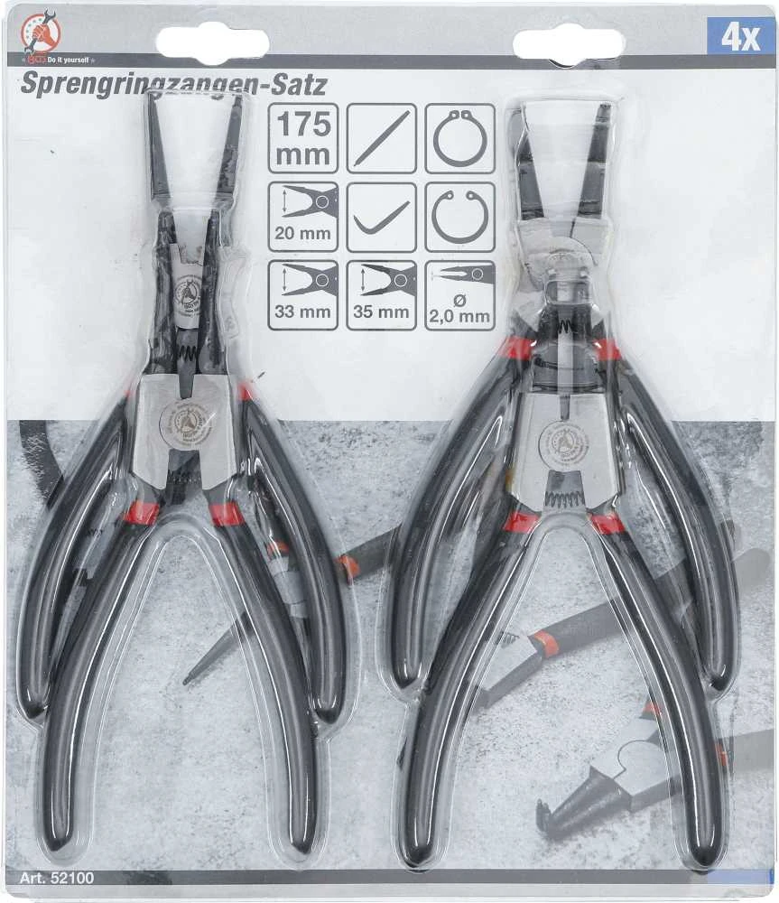 Bgs Technic Replių žiedams komplektas | 175 mm | 4 vnt. (52100)