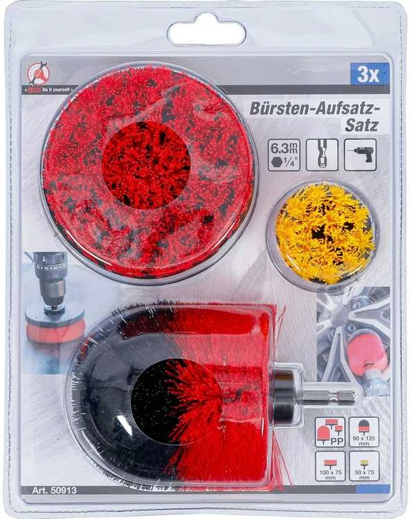 Bgs Technic Šepečių tvirtinimo rinkinys | 3 vnt. (50913)