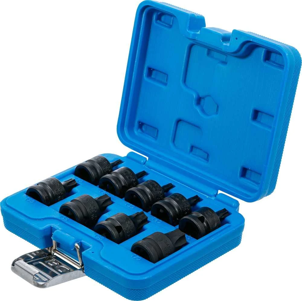 Bgs Technic Smūginių galvučių su T-Star antgaliais rinkinys 1/2" T20–T70 9 vnt. (5486)