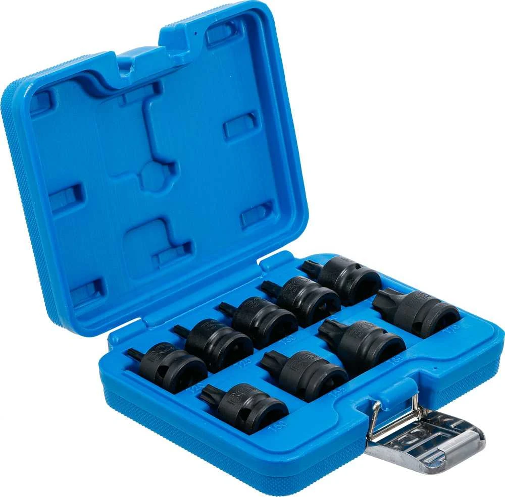 Bgs Technic Smūginių galvučių su T-Star antgaliais rinkinys 1/2" T20–T70 9 vnt. (5486)