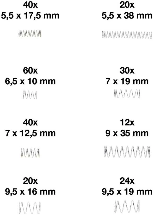 Bgs Technic Spyruoklių asortimentas | Suspaudimo spyruoklės | 246 vnt. (9806)