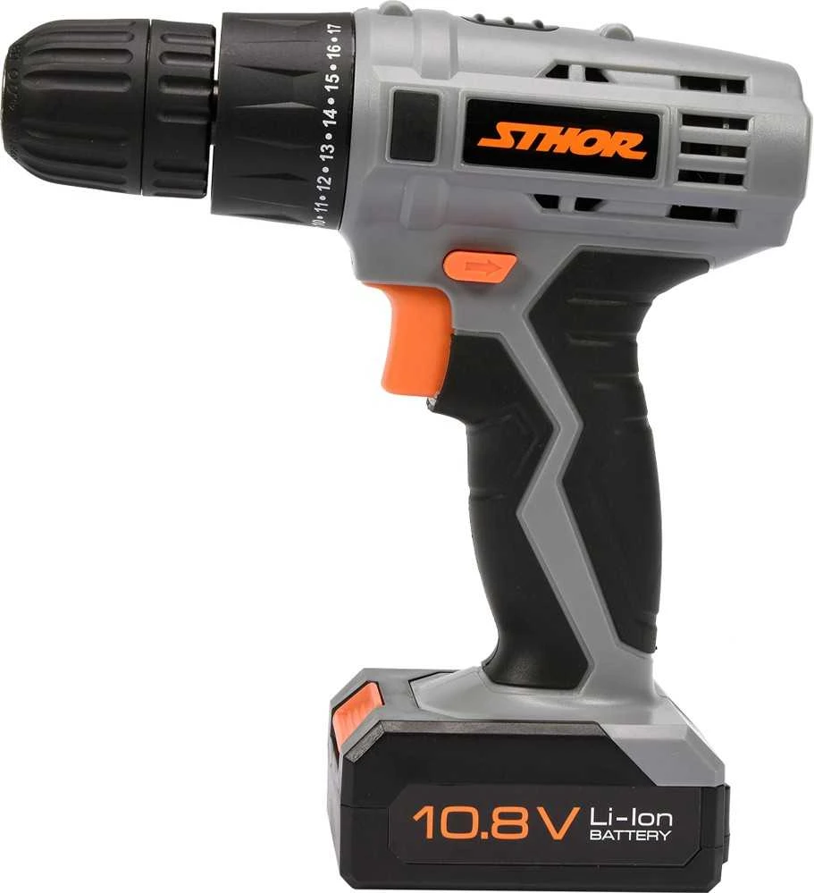 Sthor suktuvas gręžtuvas 10,8V 1 x 1,3Ah Li-Ion 1 greičio, 700 aps/min, 10mm 78981