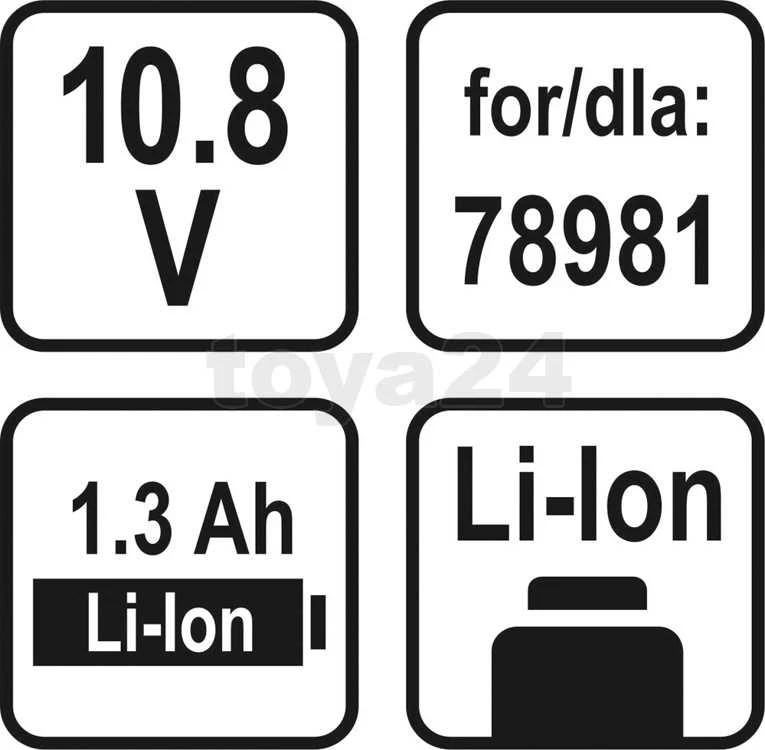 STHOR akumuliatorius LI-ION 10,8V 1,3 AH