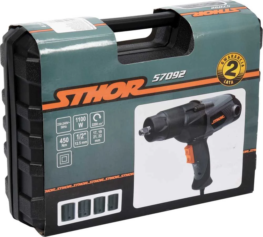 STHOR Smūginis veržliasukis 1100W 1/2" 450Nm 57092