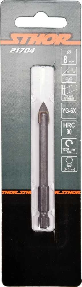 Grąžtas STHOR grąžtai DO SZKŁA I CERAMIKI 8mm HEX