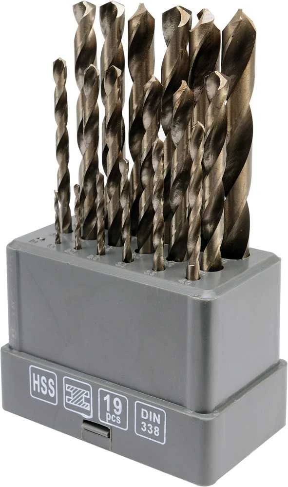 Grąžtas Sthor VOREL metalinių grąžtų rinkinys, 19 dalių, 1,0–10,0 mm, hss