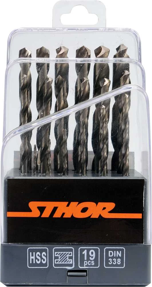 Grąžtas Sthor VOREL metalinių grąžtų rinkinys, 19 dalių, 1,0–10,0 mm, hss