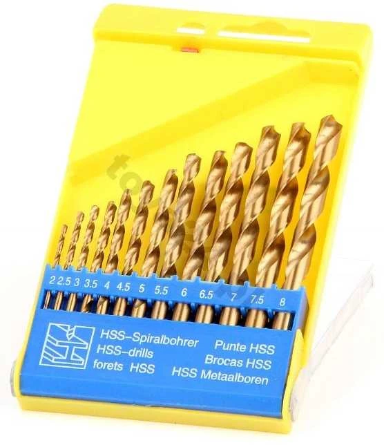 Grąžtas Toya Sa Poland Grąžtų rinkinys | HSS-Titan | 2.0 - 8.0 mm | 13 vnt. (22310)
