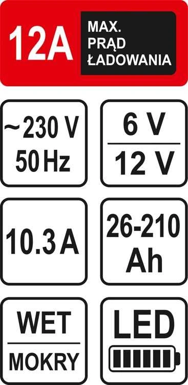 Sthor Oem Automobilinių akumuliatorių įkroviklis Vorel 82553