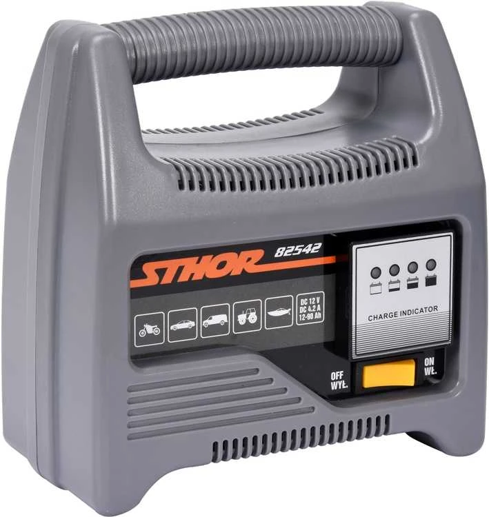 Sthor Toya Sa Poland Akumuliatorių įkroviklis | 6A / 12V / 90 Ah | LED (82542)