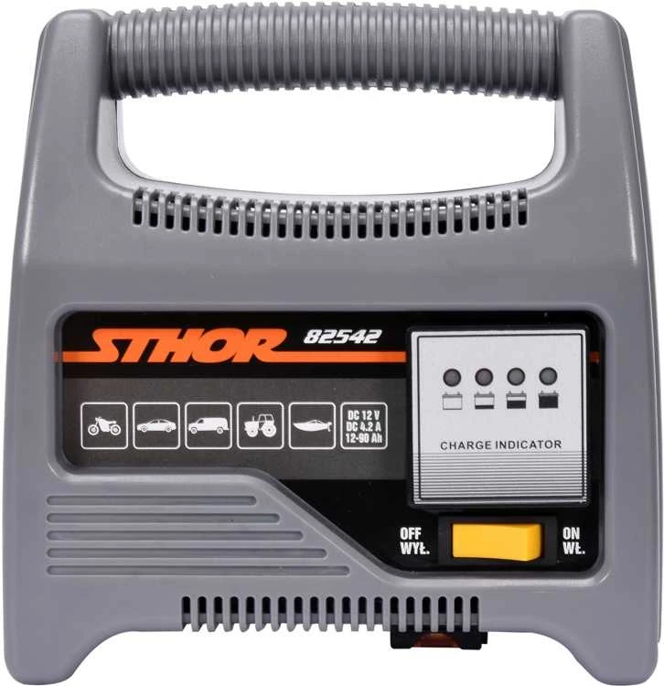 Sthor Toya Sa Poland Akumuliatorių įkroviklis | 6A / 12V / 90 Ah | LED (82542)