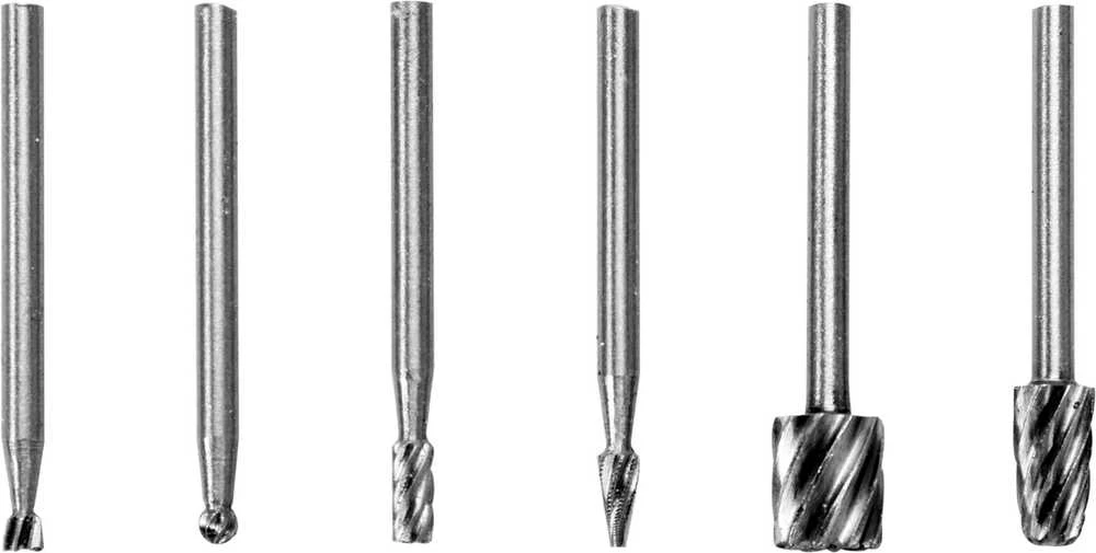 STHOR HSS frezos šlifuokliams, mini kotas, 3,2 mm, 6 vnt.