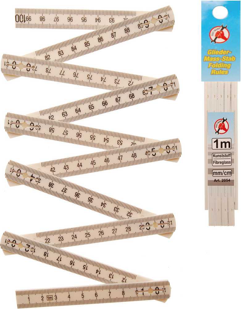 Bgs Technic Sulankstomas metras plastikinis | 10 segmentų | 1 m (2054)