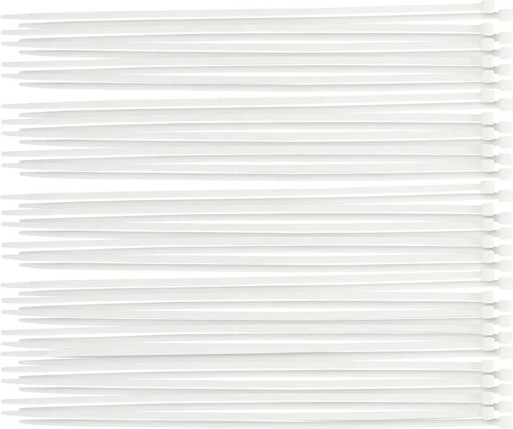 Bgs Technic Suveržimo dirželių asortimentas | balti | 4,8 x 300 mm | 50 vnt. (80772)