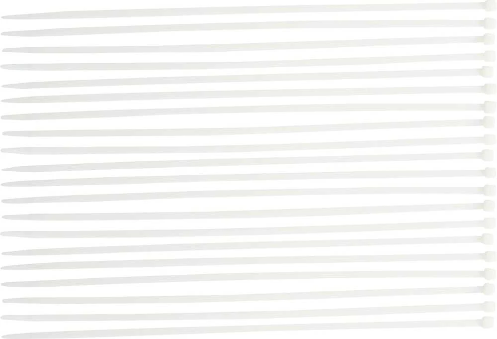 Bgs Technic Suveržimo dirželių asortimentas | balti | 8,0 x 600 mm | 20 vnt. (80776)