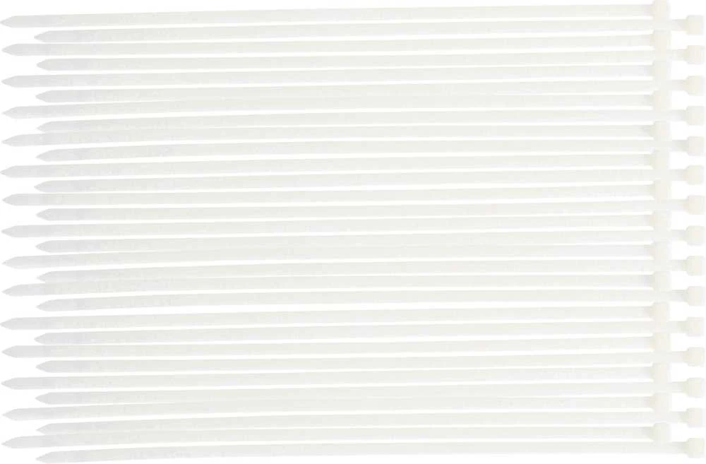 Bgs Technic Suveržimo dirželių asortimentas | balti | 8,0 x 400 mm | 30 vnt. (80774)