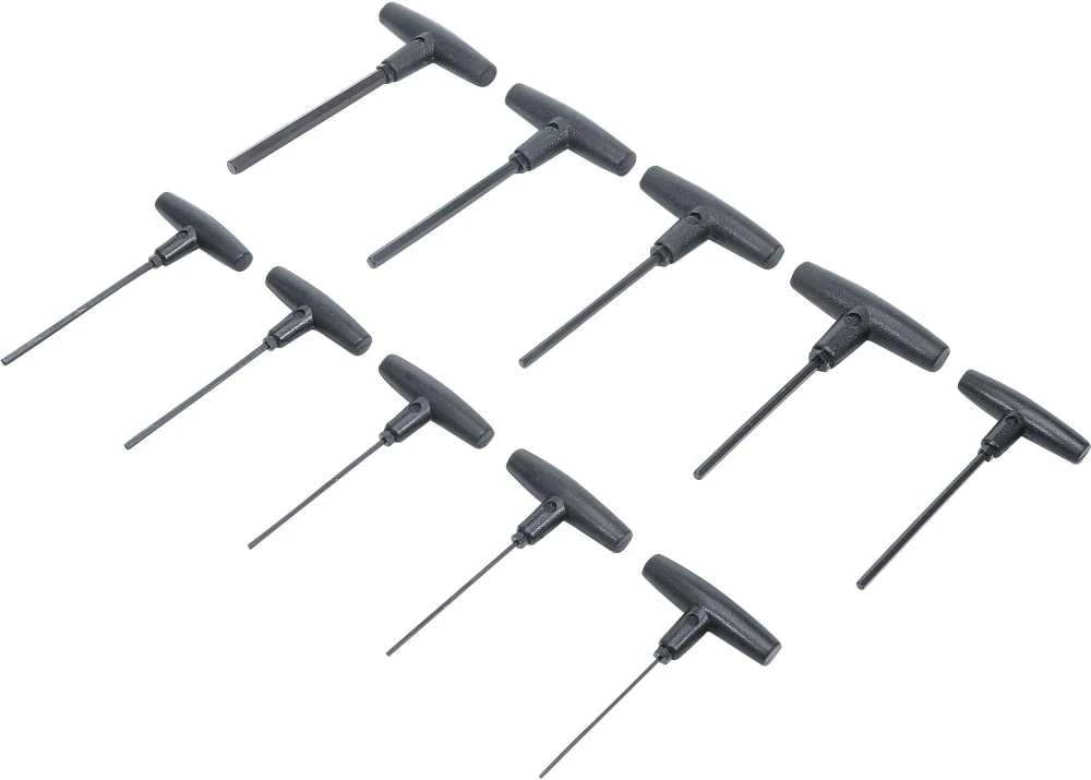Bgs Technic T-rankenėlių atsuktuvų rinkinys | Hex šešiakampis Hex 2-10 mm | 10 vnt. (791)