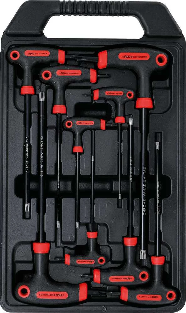Bgs Technic T-rankenėlių atsuktuvų rinkinys | T-Star su skyle (Torx) | T10-T50 | 9 vnt. (7880)