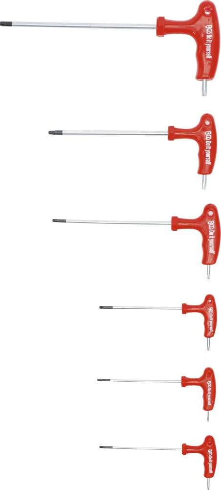 Bgs Technic T-rankenėlių atsuktuvų rinkinys | T-Star su sylėmis (Torx) | T10-T40 | 6 vnt. (7830)