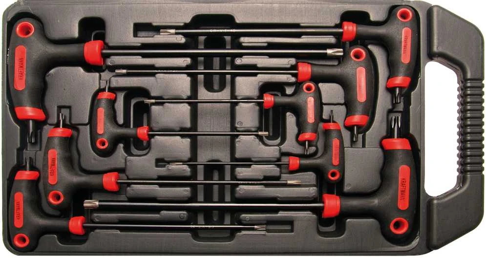 Bgs Technic T-rankenėlių atsuktuvų rinkinys | T-Star su skyle (Torx) | T10-T50 | 9 vnt. (7880)