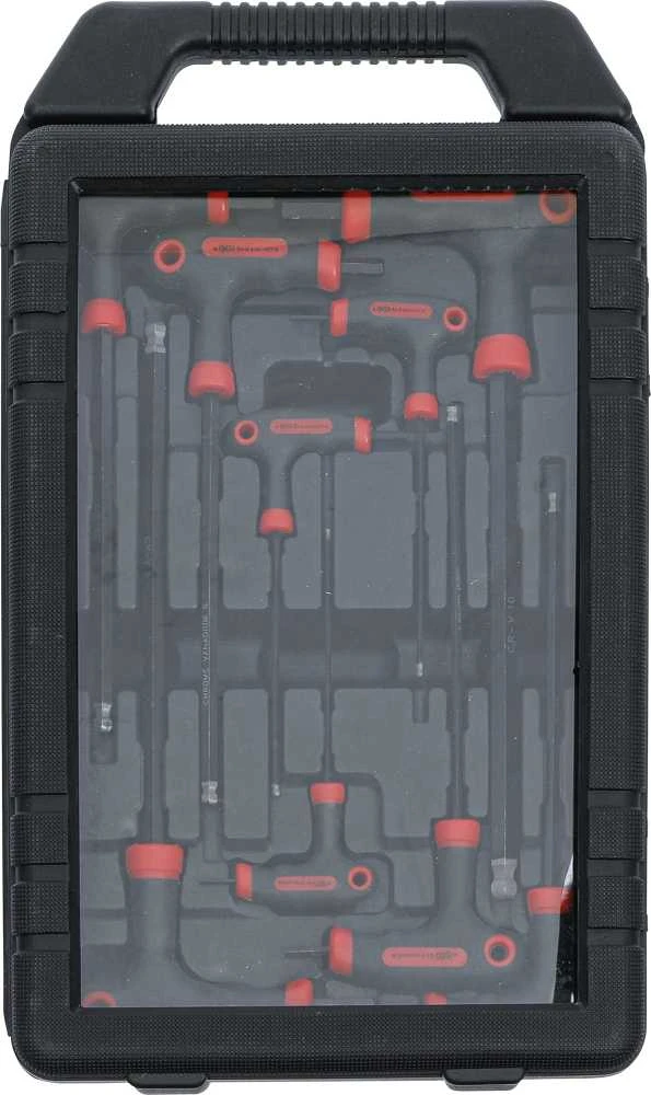 Bgs Technic T-rankenėlių atsuktuvų rinkinys | Vidinis šešiakampis Hex | 2 - 10 mm | 9 vnt. (7882)