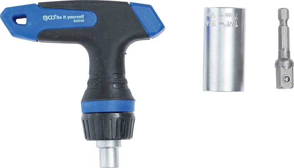 Bgs Technic Terkšlinė rankena su daugiafunkcine galvute | 10 mm (3/8") | 7 - 19 mm | 3 vnt. (92540)
