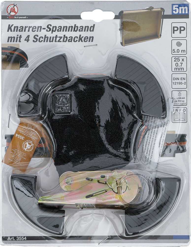 Bgs Technic Terkšlinis diržas | su 4 apsauginiais kampukais | 5 x 25 mm (3554)