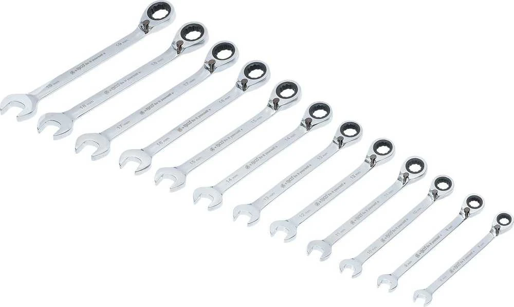 Bgs Technic Terkšlinių raktų rinkinys | su reversu | 8 - 19 mm | 12 vnt. (30008)