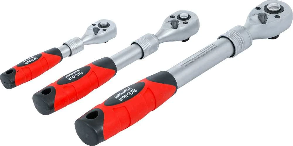 Bgs Technic Terkšlių rinkinys | ištraukiamos | 6,3 mm (1/4") / 10 mm (3/8") / 12,5 mm (1/2") | 3 vnt. (72113)