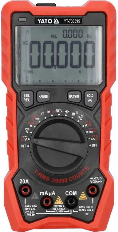 Toya Sa Poland Daugiafunkcinis skaitmeninis testeris | TRUE RMS AC+DC LCD 25000 (YT-730895)