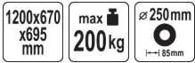 Toya Sa Poland Malkų transportavimo vežimėlis | su pripučiamais ratais | 200 kg (78657)