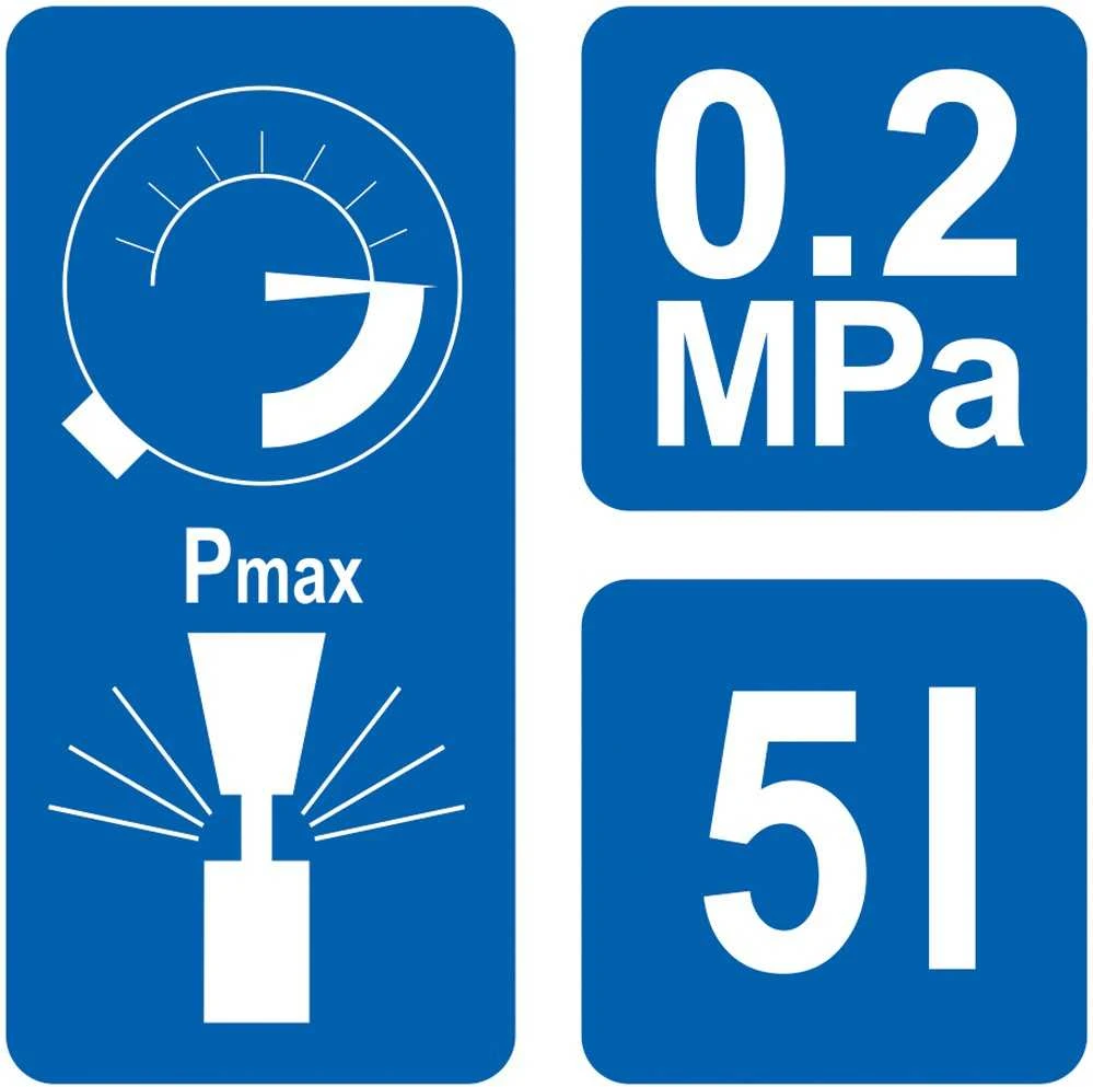 Toya Sa Poland Slėginis purkštuvas | 5 l | iki 3 m | 0,2 MPa (89516)