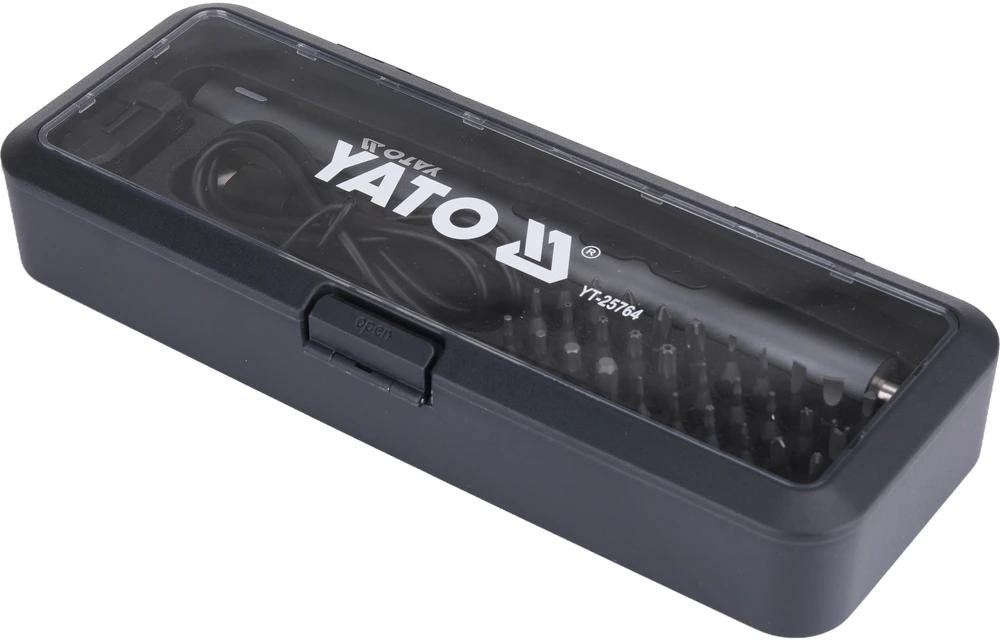 YATO PRECIZINIS ATSUKTUVAS 3,7V SU ANTGALIAIS, 35 vnt. rinkinys