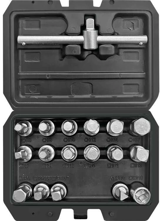 YATO "Master Drip Plug Key" komplektas, 18 vnt.