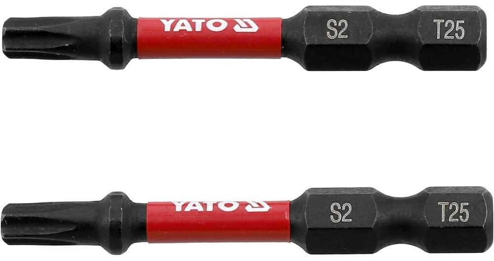 Toya Sa Poland Antgaliai smūginiai | 6,3 mm (1/4") | S2 | T-Star (Torx) T25 | 2 vnt. (YT-78054)