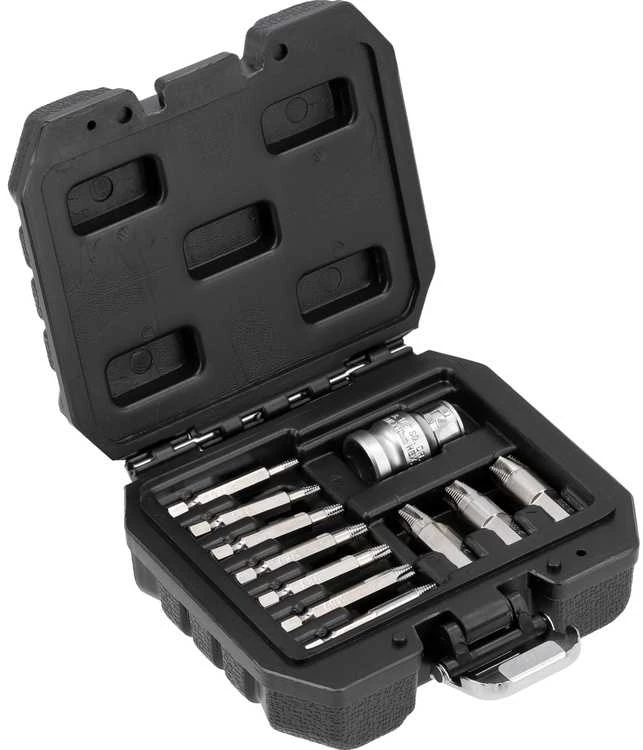 Toya Sa Poland Antgalių rinkinys | sugadintiems T-Star (Torx) su skyle | 11 vnt. (YT-04582)
